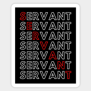 Servant - Red and White Design Magnet